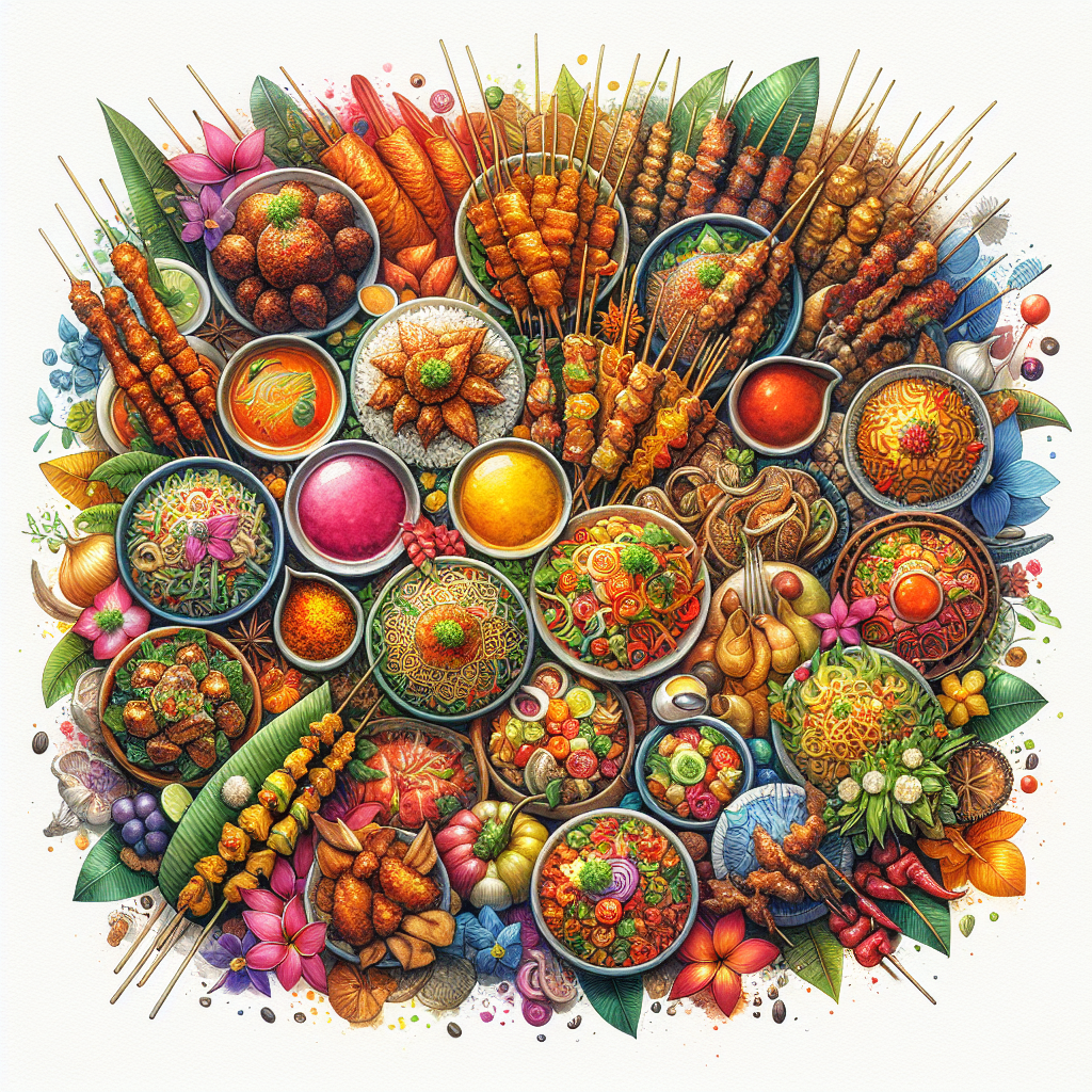 Keindahan Sketsa Makanan Tradisional Indonesia yang Menggugah Selera